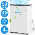 Airfire Dehumidifier, 8 Pint (DOE) Dehumidifier with Drain Hose, Max 2500 Sq.Ft Dehumidifiers for Home Basement, 0.66 Gal Water Tank, Overflow Protection, Auto Defrost& Drain, Humidity Indicator