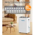 Airfire 3000 Sq. Ft 22 Pint Dehumidifier with Auto Defrost, Timer, Water Tank