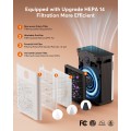 2025 Upgraded Air Purifier for Home Large Room 2800Ft² with Washable Pre-filter, H14 True Hepa Air Purifiers for Bedroom with Timer, 22dB Sleep Mode, for Pets Hair Pollen Odor Dander Dust Wildfire
