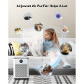 2025 Upgraded Air Purifier for Home Large Room 2800Ft² with Washable Pre-filter, H14 True Hepa Air Purifiers for Bedroom with Timer, 22dB Sleep Mode, for Pets Hair Pollen Odor Dander Dust Wildfire