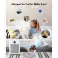 2025 Upgraded Air Purifier for Home Large Room 2800Ft² with Washable Pre-filter, H14 True Hepa Air Purifiers for Bedroom, for Pets Hair Pollen Odor Dander Dust Wildfire, White