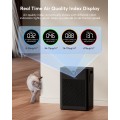 2025 Upgraded Air Purifier for Home Large Room 2800Ft² with Washable Pre-filter, H14 True Hepa Air Purifiers for Bedroom, for Pets Hair Pollen Odor Dander Dust Wildfire, Black