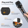  GCZ Rechargeable Wireless Microphones, Dual Handheld Dynamic UHF Wireless Mic for Karaoke Singing, Wedding, DJ, Party, Speech, Church, Class Use,PA System, Gray
