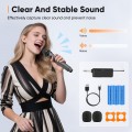  GCZ Rechargeable Wireless Microphones, Dual Handheld Dynamic UHF Wireless Mic for Karaoke Singing, Wedding, DJ, Party, Speech, Church, Class Use,PA System, Gray