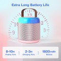 Mini Karaoke Machine with 2 Wireless Microphones, Portable Karaoke Singing System with LED Lights, Ideal Gifts for Home Party(Pink)