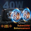  40W Portable Wireless Bluetooth Speaker, IPX7 Outdoor Loud Sound Speaker Deep Bass, Professional True Wireless Stereo Pairing for Home/Outdoor/Party/Beach/Back to School/Birthday Gift(Black)