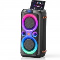 Dual 6.5-inch 160W Large Loudest Party Speaker Bluetooth Wireless with Microphone Jack, Support USB TF, Rich Bass for DJ, Karaoke
