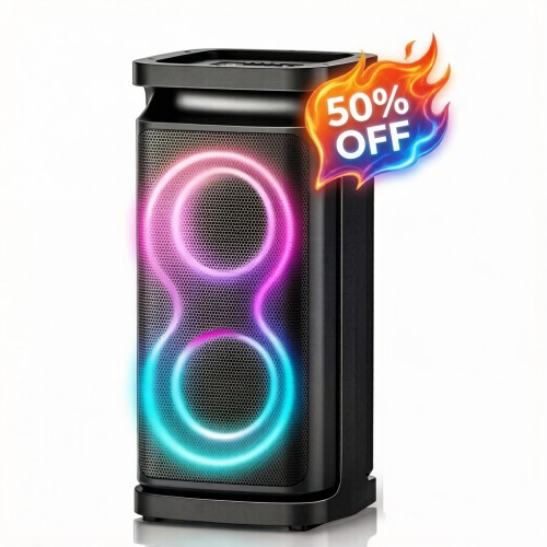 GCZ Party Bluetooth Speaker, 120W Loud Sound with Deep Bass for Outdoor Backyard Party, TWS Party Lights and Karaoke Effects, Microphone and Guitar Input GCZ Party Bluetooth Speaker, 120W Loud Sound with Deep Bass for Outdoor Backyard Party, TWS Party Lights and Karaoke Effects, Microphone and Guitar Input