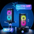 GCZ Portable Party Speaker with Loud Sound and Microphone Jack, IPX7 Wireless Outdoor Bluetooth Speaker Support USB TF AUX, for DJ, Karaoke Night, Indoor and Outdoor Party GCZ Portable Party Speaker with Loud Sound and Microphone Jack, IPX7 Wireless Outdoor Bluetooth Speaker Support USB TF AUX, for DJ, Karaoke Night, Indoor and Outdoor Party