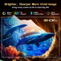 [Official-Licensed Apps]  Smart Projector with 4K Support, 2000 ANSI Smart Home Theater, Electric Focus & Auto Keystone, WiFi 6 Bluetooth Movie Projector for World Cup