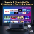 [Official-Licensed Apps]  Smart Projector with 4K Support, 2000 ANSI Smart Home Theater, Electric Focus & Auto Keystone, WiFi 6 Bluetooth Movie Projector for World Cup
