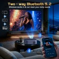 [Official-Licensed Apps]  Smart Projector with 4K Support, 2000 ANSI Smart Home Theater, Electric Focus & Auto Keystone, WiFi 6 Bluetooth Movie Projector for World Cup