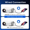 Projector with Screen, Bluetooth 5.2, Support FHD 1080P Portable Projector for TV Stick/Phone/HDMI