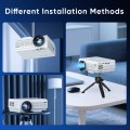 Projector with Screen, Bluetooth 5.2, Support FHD 1080P Portable Projector for TV Stick/Phone/HDMI