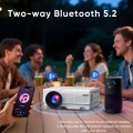 Projector with Screen, Bluetooth 5.2, Support FHD 1080P Portable Projector for TV Stick/Phone/HDMI