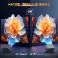 [Electric Focus ] 4K Projector with WiFi and Bluetooth, Portable Stand Projector with 200 ANSI, Movie Projector for Home Entertainment