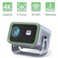 [Electric Focus ] 4K Projector with WiFi and Bluetooth, Portable Stand Projector with 200 ANSI, Movie Projector for Home Entertainment
