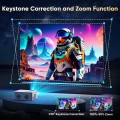 Projector with WiFi and Bluetooth 5.2, Support 4K 1080P Video Projector with HDMI for Home Theater/Bedroom/Outdoor