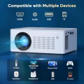 Projector with WiFi and Bluetooth 5.2, Support 4K 1080P Video Projector with HDMI for Home Theater/Bedroom/Outdoor