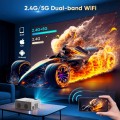 Projector with WiFi and Bluetooth 5.2, Support 4K 1080P Video Projector with HDMI for Home Theater/Bedroom/Outdoor