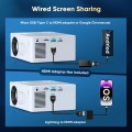 Projector with WiFi and Bluetooth 5.2, Support 4K 1080P Video Projector with HDMI for Home Theater/Bedroom/Outdoor