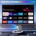 [Electric Focus] Mini Projector with WiFi and Bluetooth, Support 4K 1080P, Auto Keystone, Portable Home Projector for HDMI/USB/Phone