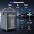 [Electric Focus] Mini Projector with WiFi and Bluetooth, Support 4K 1080P, Auto Keystone, Portable Home Projector for HDMI/USB/Phone