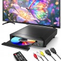GCZ Mini DVD Player for TV with HDMI Cable, Portable DVD Player for Home with AV Output and USB Input, include Remote Control