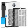 Air Purifier, FRESHDEW Air Purifiers for Home with H14 HEPA and Activated Carbon Filter, Removes 99.99% of Dust,Odors,Smoke,and Pet Hair Covers up to 2300 Sq.Ft, Quiet and Energy Efficient