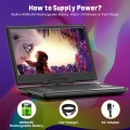 16.9'' Rechargeable Portable DVD Player for Car with 14“ Swivel Screen and Remote Control, Support USB TF Card 1080P-Black