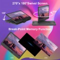 16.9'' Rechargeable Portable DVD Player for Car with 14“ Swivel Screen and Remote Control, Support USB TF Card 1080P-Black