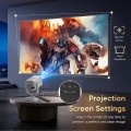 GCZ Projector with WiFi and Bluetooth, 1080P Support, Auto Keystone Electric Focus, Portable Projector for Phone/TV Stick