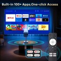 [Netflix Ready] Smart Projector with WiFi and Bluetooth, 4K 1080P Support, Electric Focus & Auto Keystone, Rotatable & Height-Adjustable Stand, Max 250" Screen