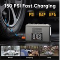 GCZ 3000A Peak Portable Jump Starter with Air Compressor 150PSI, Battery Booster (up to 7.5L Gas&5.5L Diesel), 20,000mAh Power pack with QC3.0 & LED Display&Flashlight